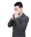 Asia businessman sneeze