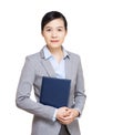 Asia businesswoman with notebook