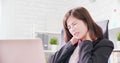 Asia businesswoman overwork Royalty Free Stock Photo