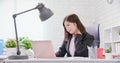 Asia businesswoman overwork Royalty Free Stock Photo