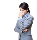 Asia businesswoman sneeze