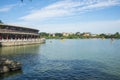 Asia China, Beijing, Beihai Park,Lake view, the long corridor