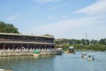 Asia China, Beijing, Beihai Park,Lake view, the long corridor