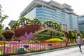 Asia China, Beijing, Chang'an Avenue, three-dimensional flower beds