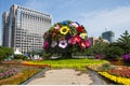 Asia China, Beijing, Chang'an Avenue, three-dimensional flower beds