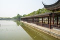 Asia China, Beijing, Forest Park, garden architecture, lake, pavilion, gallery,