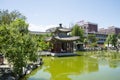 Asia China, Beijing, Grand View Garden, landscape architecture, Qin Fang Pavilion Bridge Royalty Free Stock Photo