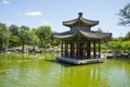 Asia China, Beijing, Grand View Garden, landscape architecture, Qin Fang Pavilion Bridge Royalty Free Stock Photo