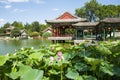 Asia China, Beijing, Grand View Garden,The lotus pond, pavilion, Gallery