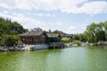 Asia China, Beijing, Grand View Garden,Scenic garden,Lakeview Royalty Free Stock Photo