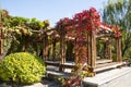 Asia China, Beijing, Guta Park, Wooden pavilion, vines