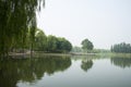 Asia China, Beijing, Haidian Park, The summer Lake Royalty Free Stock Photo