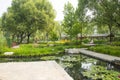 Asia China, Beijing, Haidian Park, Summer scenery Royalty Free Stock Photo