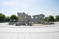 Asia China, Beijing, Jianhe Park, Square, stonesculptural Royalty Free Stock Photo