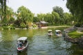Asia China, Beijing, Longtan Lake Park, Summer landscape, lake, cruise