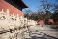 Asia China, Beijing, Ming Dynasty Tombs,Changling MausoleumÃ¯Â¼ÅCourtyard, stone railing Royalty Free Stock Photo