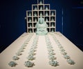 Asia China, Beijing, national museum, indoor exhibition hall,Shakya Muni, Buddha statue Royalty Free Stock Photo