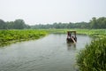 Asia China, Beijing, Old Summer Palace, lotus pond, the boat Royalty Free Stock Photo