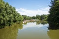 Asia China, Beijing, the Olympic Forest Park, Garden architecture, wooden pavilion Royalty Free Stock Photo