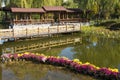 Asia China, Beijing, the pagoda park, wooden pavilion