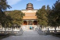 Asia China, Beijing, the Summer Palace, winter architecture and landscape Royalty Free Stock Photo