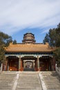 Asia China, Beijing, the Summer Palace, winter architecture and landscape Royalty Free Stock Photo