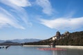 Asia China, Beijing, the Summer Palace, winter architecture and landscape Royalty Free Stock Photo