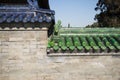 Asia China, Beijing, Tiantan ParkÃ¯Â¼ÅGlazed tile and brick wall