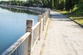 Asia China, Beijing, Tonghuihe, stone railings, sidewalks