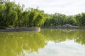 Asia China, Beijing, xinglong park, lake view, Stone Bridge