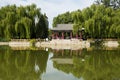 Asia China, Beijing, xinglong park, lake view, Waterside Pavilion