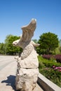 Asia China, Beijing, Yang Shan Park, landscape sculpture,eagle