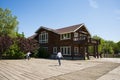 Asia, China, Beijing, yangshan park, Wooden house,