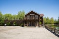 Asia, China, Beijing, yangshan park, Wooden house,