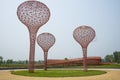 Asia China, Beijing, Yanqing, world wine expo, modern architectureÃ¯Â¼ÅLandscape sculpture, wine bottle