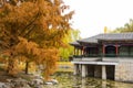 Asia China, Beijing, Zhongshan Park, antique building, Waterside Pavilion Royalty Free Stock Photo