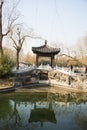 Asia China, Beijing, Zizhuyuan Park, Landscape architecture, Pavilion,Stone Bridge