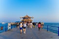 Asia China, Qingdao, Shandong, trestle bridge Ã¯Â¼ÅHuilan Pavilion