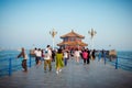 Asia China, Qingdao, Shandong, trestle bridge Ã¯Â¼ÅHuilan Pavilion