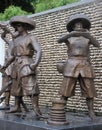 ASIA CHINA SHENZHEN Fishermen sculpture in shekou fishing port