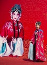 Asia China, traditional opera characters Royalty Free Stock Photo