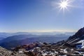 Asia China Yunnan Yulong Snow Mountain overlooking