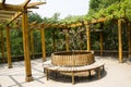 Asia Chinese, Beijing, North Palace, Forest Park, Landscape architecture, wood PavilionÃ¯Â¼Å circular rest chair