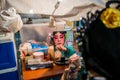 Teochew Opera. Artiste putting on makeup. Traditional heritage arts