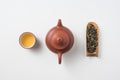 Fresh taiwan oolong tea and teapot Royalty Free Stock Photo