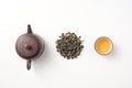 Fresh taiwan oolong tea and teapot Royalty Free Stock Photo