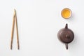 Fresh taiwan oolong tea and teapot Royalty Free Stock Photo