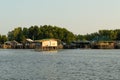 Asia fisherman house on the Thailand sea Royalty Free Stock Photo