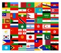 Asia flags background