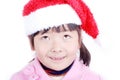 Asia girl with Christmas hat Royalty Free Stock Photo